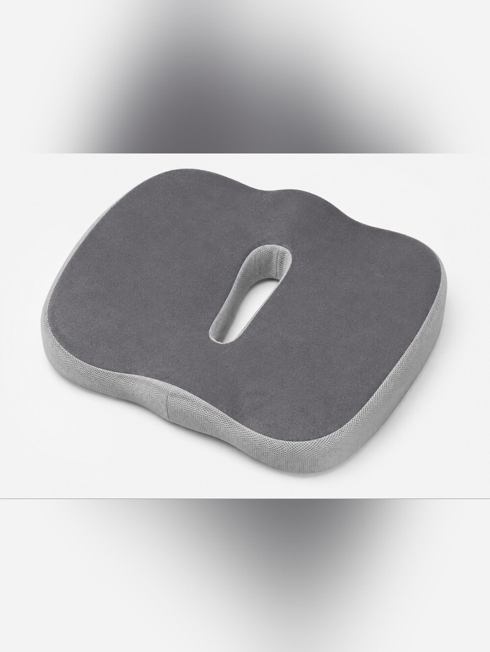 Memory Foam Seat Cushion Orthopedic Coccyx Tailbone Chair Pad Gray 15x16
